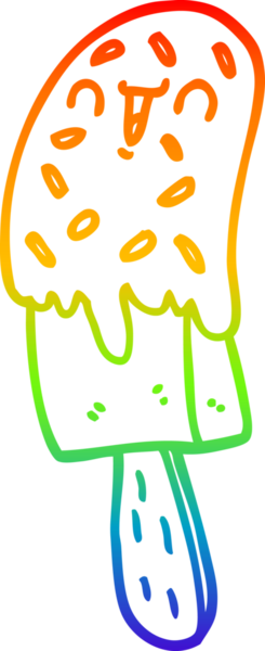 Bir insan tarafından çizilmiş bir buz lolipopunun çizimi.