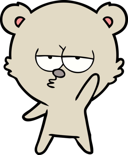 Bir insan tarafından çizilmiş bir çizgi film karakteri.