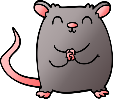 Bir insan tarafından çizilmiş mutlu fare karalaması