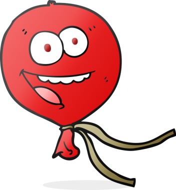 Bir insan tarafından çizilmiş serbest çizim balon.