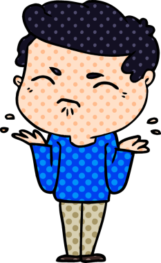 Bir insan tarafından çizilmiş rahatsız bir adam.