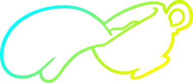 Bir insan tarafından çizilmiş bir fincan kahvenin soğuk gradyan çizimi