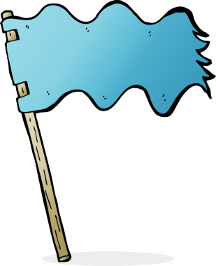 bir insan tarafından çizilmiş beyaz bir bayrak.