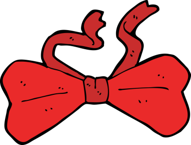 Bir insan tarafından çizilmiş çizgi film papyonu.