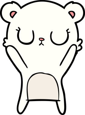 Bir insan tarafından çizilmiş kutup ayısı karikatürü