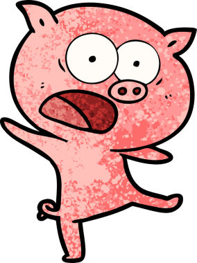 Bir insan tarafından çizilmiş domuz bağırması.