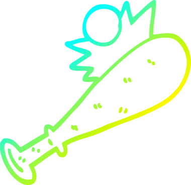 Bir insan tarafından çizilmiş beysbol sopası çizimi.