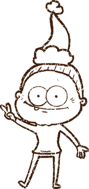 Bir insan tarafından çizilen neşeli kadın kömürü.