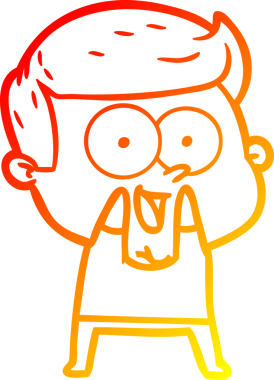 Bir insan tarafından çizilmiş mutlu bir adamın çizgi çizimi.