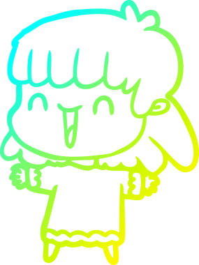 Bir insan tarafından çizilmiş bir karikatür kadın çizimi.