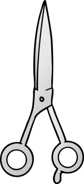 bir insan tarafından çizilmiş makas.