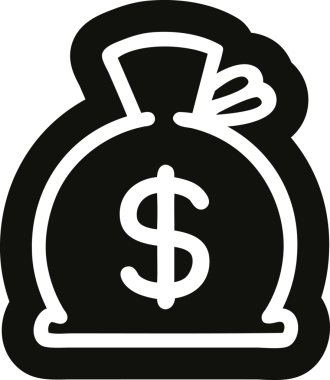 Bir insan tarafından çizilmiş para çuvalı simgesi