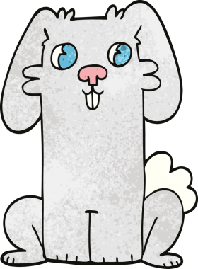 Bir insan tarafından çizilmiş şirin tavşan.