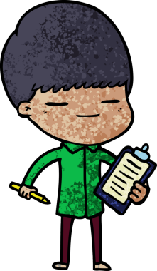 Bir insan tarafından çizilmiş, kendini beğenmiş bir çizgi film karakteri.