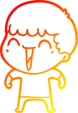 Bir insan tarafından çizilmiş mutlu bir adamın çizgi çizimi.