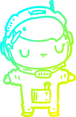 Bir insan tarafından çizilmiş güzel bir astronot çizimi.