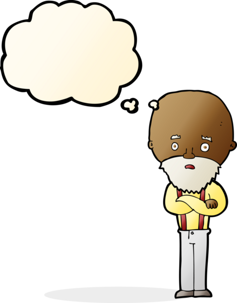 Bir insan tarafından çizilmiş, düşünceli, yaşlı bir adam.