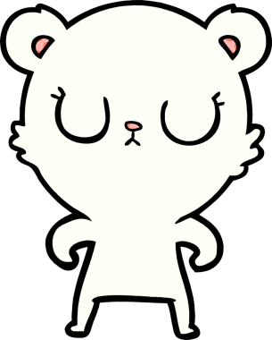 Bir insan tarafından çizilmiş kutup ayısı karikatürü