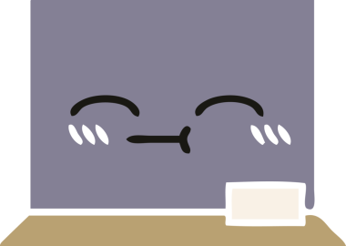 Bir insan tarafından çizilmiş düz renk retro karikatürü