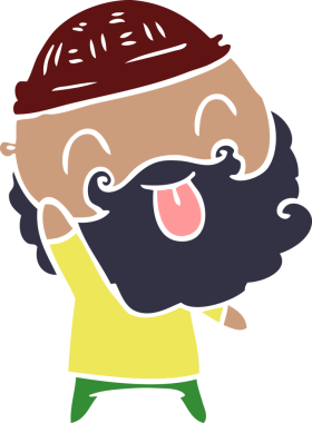 Bir insan tarafından çizilmiş sakallı bir adam.