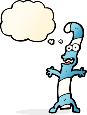 Bir insan tarafından çizilmiş düşünce balonlu şeker kamışı.