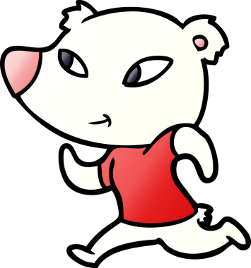 Bir insan tarafından çizilmiş kutup ayısı karikatürü