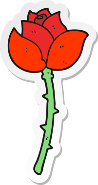 Bir insan tarafından çizilmiş bir karikatür çıkartması.