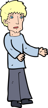 Bir insan tarafından çizilmiş bir karikatürist.