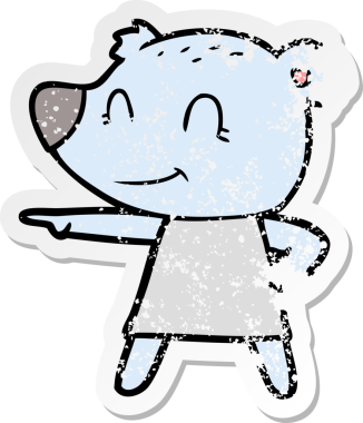 Bir insan tarafından çizilmiş dişi ayı karikatürü.