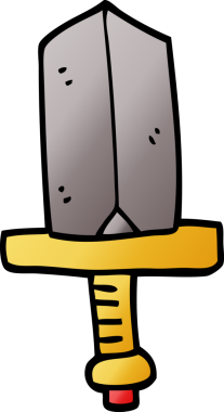 Bir insan tarafından çizilmiş mücevherli bir hançer.