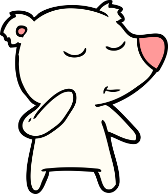 Bir insan tarafından çizilmiş bir kutup ayısı.