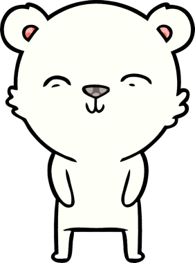 Bir insan tarafından çizilmiş kutup ayısı karikatürü