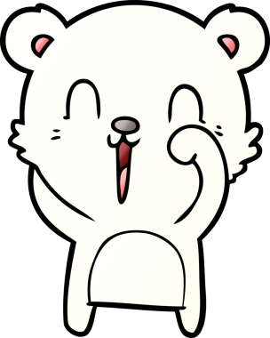 Bir insan tarafından çizilmiş kutup ayısı karikatürü