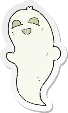 Bir insan tarafından çizilmiş bir cadılar bayramı karikatürünün gerilmiş yapıştırması.