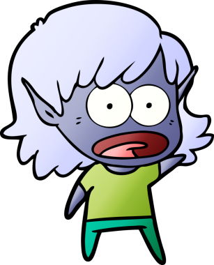 Bir insan tarafından çizilen elf kızı şok etti.