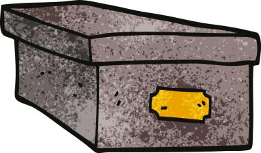 Bir insan tarafından çizilmiş karalama ofisi dosya kutusu.