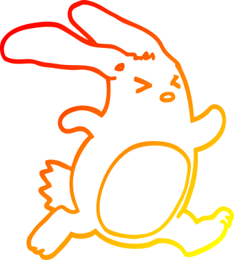 Bir insan tarafından çizilmiş çizgi film tavşanı çizimi