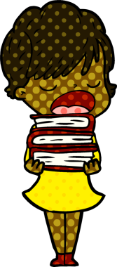 Bir insan tarafından çizilmiş bir karikatür kadın konuşuyor.