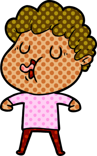 Bir insan tarafından çizilmiş çizgi film şarkıcısı.