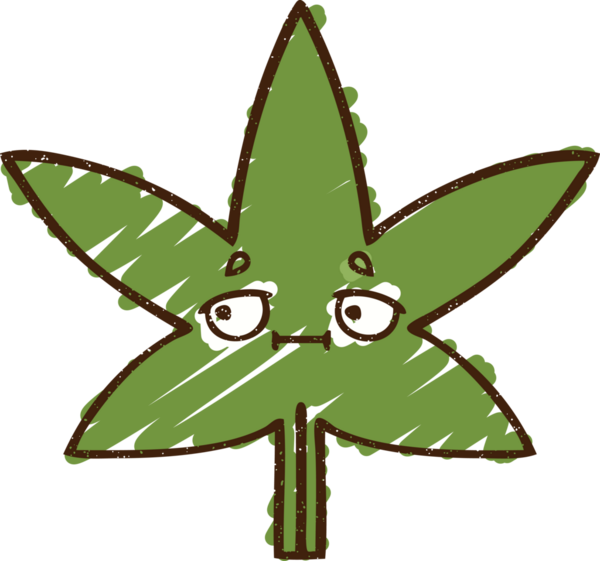 Bir insan tarafından çizilmiş Kenevir Yaprağı Tebeşiri