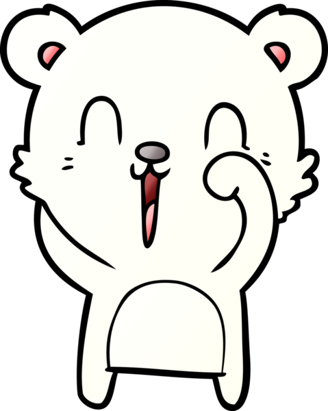 Bir insan tarafından çizilmiş kutup ayısı karikatürü