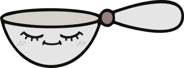 Bir insan tarafından çizilmiş bir kaşık karikatürü.