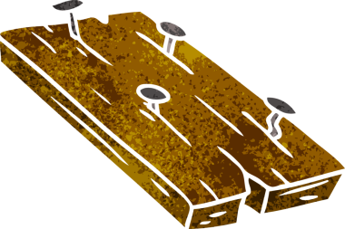 İnsan eliyle çizilmiş eski karikatür çivi karalaması.