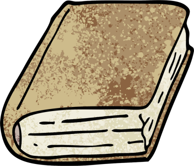 Grunge desenli çizim karikatürü Bir insan tarafından çizilmiş eski kitap