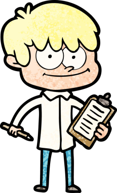 Bir insan tarafından çizilmiş mutlu çizgi film adamı.