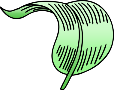 bir insan tarafından çizilmiş garip gölgeli çizgi film yaprağı