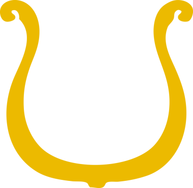 Bir insan tarafından çizilmiş altın arpın düz renkli retro karikatürü