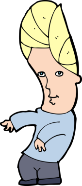 Bir insan tarafından çizilmiş tasasız bir çizgi film adamı.