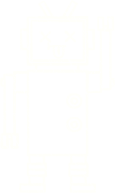 Bir insan tarafından çizilen Çılgın Robot Tebeşiri
