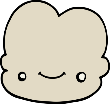 bir insan tarafından çizilmiş karikatür bulutu